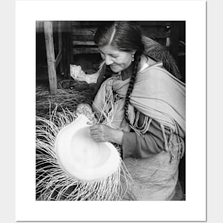 Vintage photo of Ecuador Weaver Posters and Art